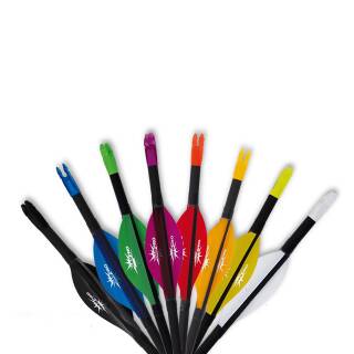 GAS PRO Recurve Efficient Spin Vanes - 2 Zoll - Soft Parabolic - 50er Pack | Farbe: Grün