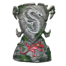 MM CRAFTS scudo a forma di drago con base