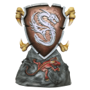 MM CRAFTS scudo a forma di drago con base