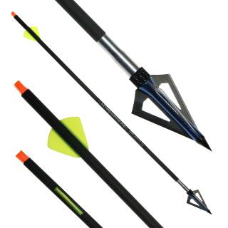 Flèches darbalète | SPHERE Flèches darbalète de chasse pour X-BOW Cobra System R9 - 15 pouces - carbone - Pointes de chasse incluses