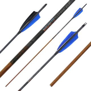 36-40 lbs | [BEST CHOICE] Carbon arrow | MagnetoSPHERE - with Feathers | Spine 500 | 32 inches
