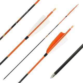 26-30 lbs | Carbon arrow | PyroSPHERE Slim - with Feathers - Spine: 700 | 32 inches