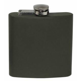 FOX OUTDOOR hip flask - stainless steel - olive - 6 OZ - 170 ml