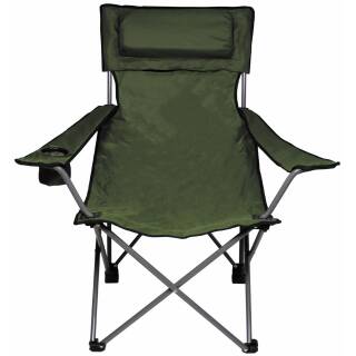 FOX OUTDOOR Chaise pliante - Deluxe - olive - Dossier et accoudoirs
