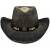 FOXOUTDOOR Straw Hat - Texas with hat band - black-brown