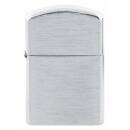 MFH petrol storm lighter - brushed chrome - unfilled