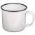 MFH enamel mug - white-black - approx. 350 ml