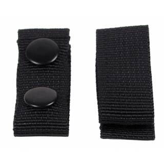 Soporte de cinturón MFH - nylon - 4 piezas - negro - con 2 botones de presión
