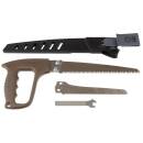 MFH Hand saw - 2 saw blades - sheath with belt clip