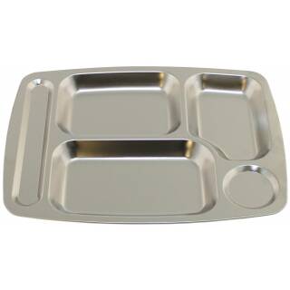 MFH Canteen tray - 5 compartments - stainless steel