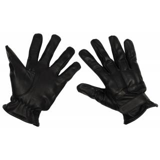 Guantes de cuero MFH - negros - con relleno de arena de cuarzo