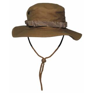 MFH US GI chapeau de brousse - mentonnière - GI Boonie - Rip Stop - coyote tan