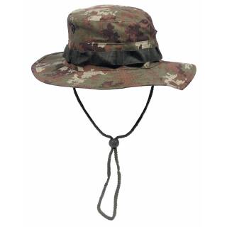 MFH US GI Bush hat - con mentoniera - GI Boonie - Rip Stop - vegetato