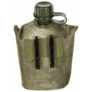 Botella de agua de pl&aacute;stico MFH US - 1 litro - tapa - HDT-camo FG - sin BPA
