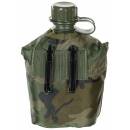 Borraccia in plastica MFH US - 1 litro - coperchio - terra di bosco - senza BPA