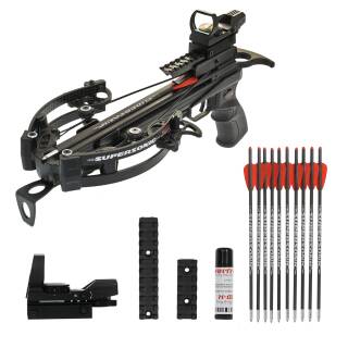 [SET] X-BOW FMA Supersonic - 120 lbs / 330 fps - Arbalète pistolet Red Dot & Flèches darbalète incluses