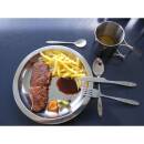 BASICNATURE Assiette en acier inoxydable - plate ou creuse