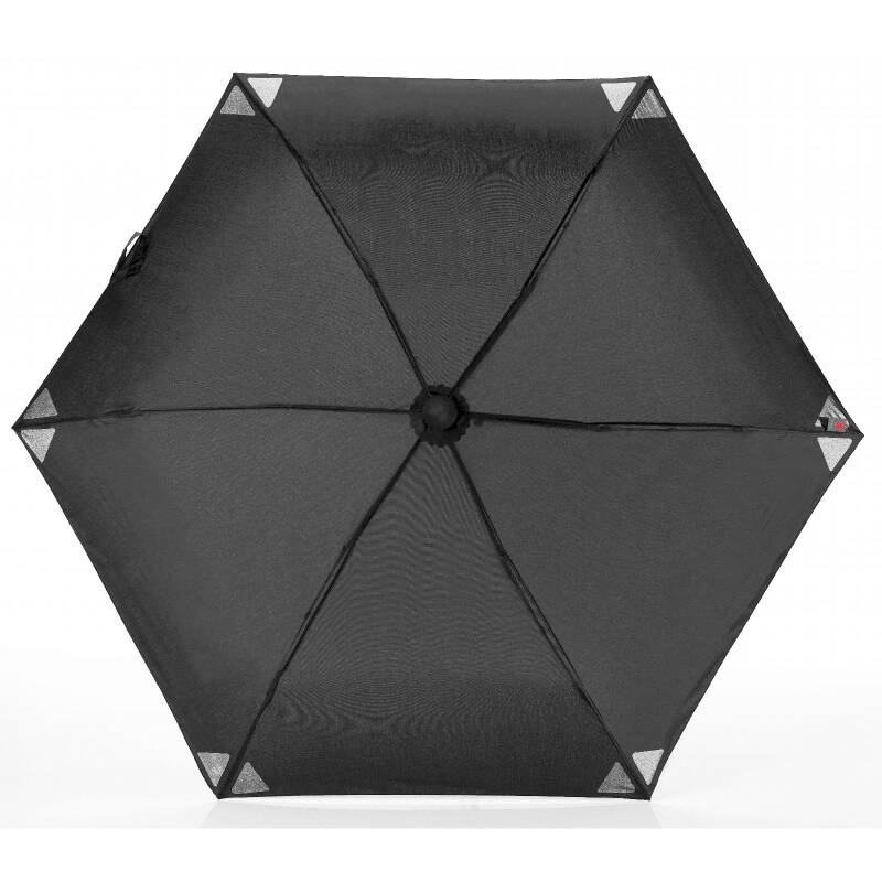 EUROSCHIRM light trek Ultra - Regenschirm | Farbe: Schwarz reflektier, CHF
