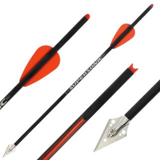 Flèches darbalète en carbone | X-BOW FMA Supersonic Hunt Pack - 13 pouces - 5 ou 10 pièces