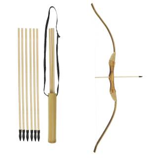 FLITZEBOGEN Bamboo Set - 40 pulgadas - Juego de arco para niños con 10 flechas