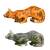 InForm 3D chat sauvage - différentes couleurs