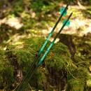 Complete arrow | SPHERE Hunter Pro - Carbon - Natural feathers | Spine: 800 | Length: 26 inch