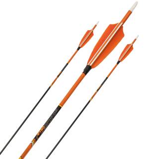 Complete arrow | PyroSPHERE - Carbon - Natural feathers | Spine: 600 | Length: 30 inch