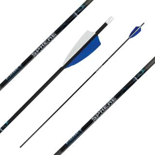 Complete arrow | SPHERE Ghost 5.2 - Carbon - Natural feathers | Spine: 800 | Length: 30 inch