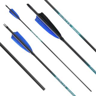 Flèche complète | SPHERE Hunter Pro - Carbon - Plumes naturelles | Spine: 500 | Longueur: 32 pouces