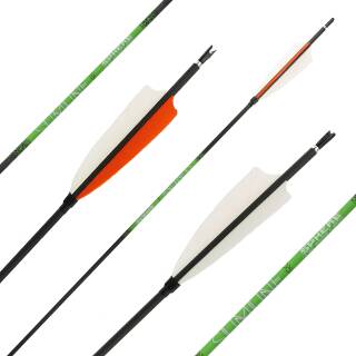 Flèche complète | SPHERE Slimline Pro - Carbon - Plumes naturelles | Spine: 700 | Longueur: 32 pouces