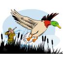STRONGHOLD Blason nature - graphique canard avec chasseur...