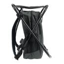 AURORA Outdoor Backpack - Rucksack mit Hocker - schwarz